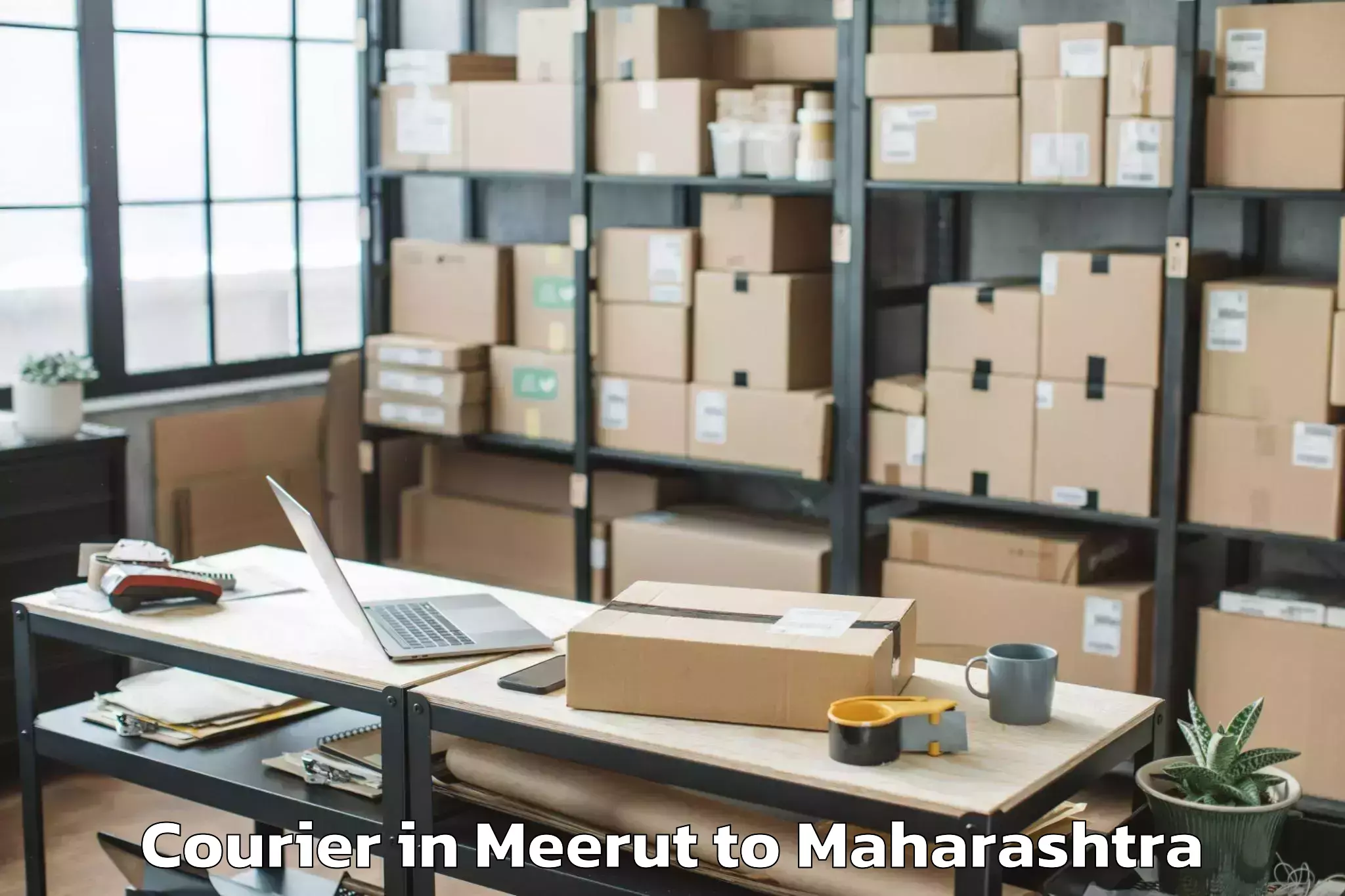 Top Meerut to Sakharkherda Courier Available